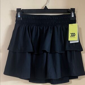 All in motion Black Layered Athletic Skort with Ruffled Tiers S10-12…68
